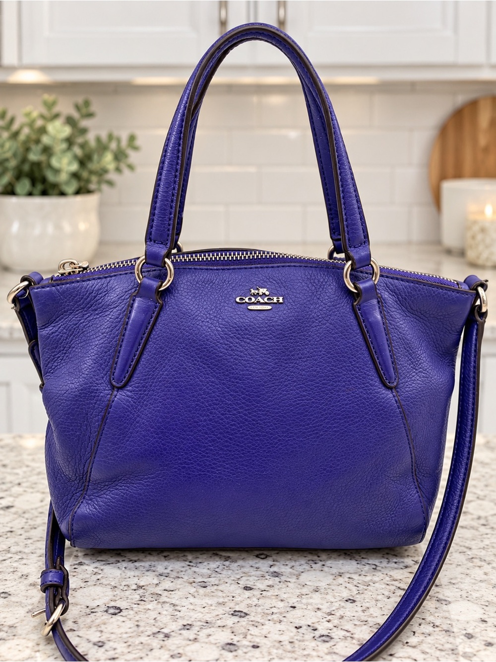 Coach Mini Kelsey Crossbody Stachel Purse Like New!